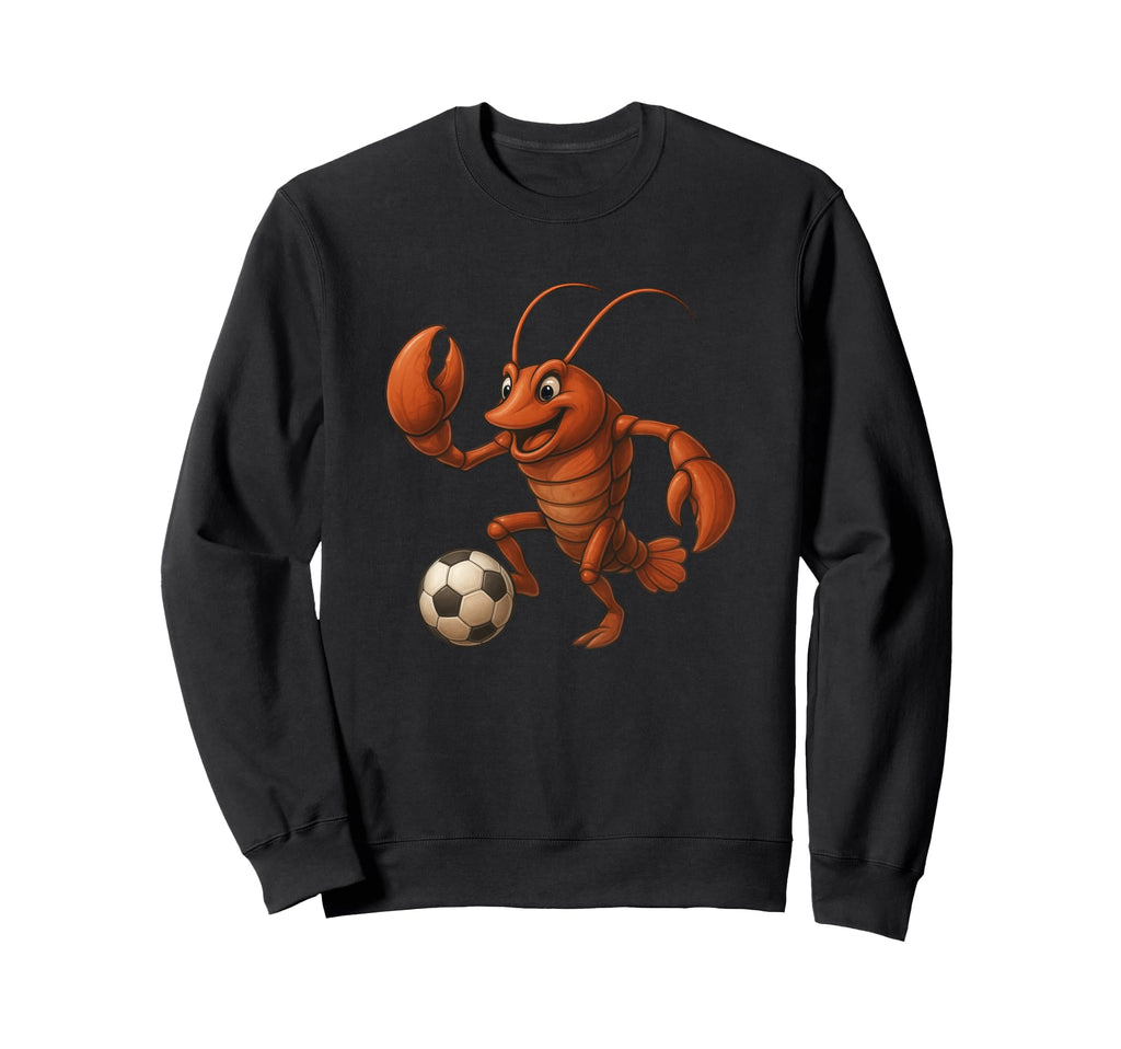 Lobster Soccer Player Fun Football Sweatshirt - Custom Art Print Unisex