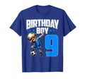 9Th Birthday Soccer Dabbing 9 Years Old T-Shirt - Graphic Print Unisex