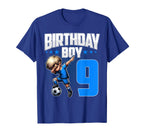 9Th Birthday Soccer Dabbing 9 Years Old T-Shirt - Graphic Print Unisex