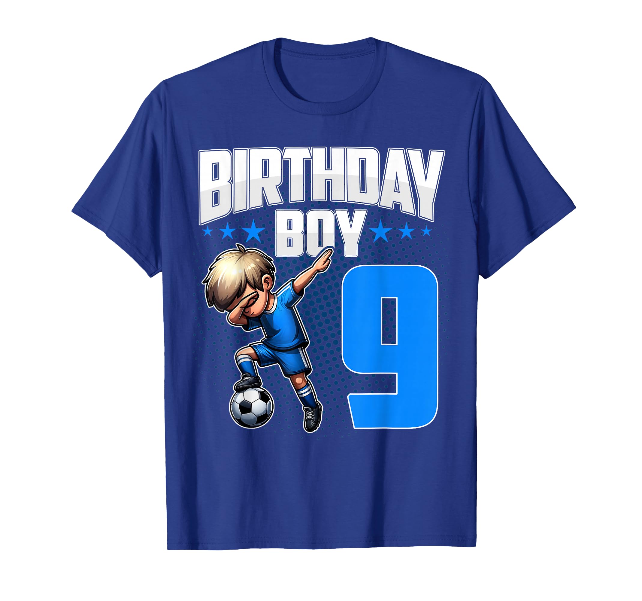 9Th Birthday Soccer Dabbing 9 Years Old T-Shirt - Graphic Print Unisex