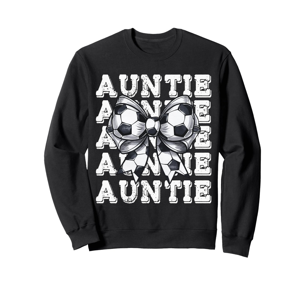 Coquette Soccer Auntie Matching Family Sweatshirt - Novelty Apparel Unisex