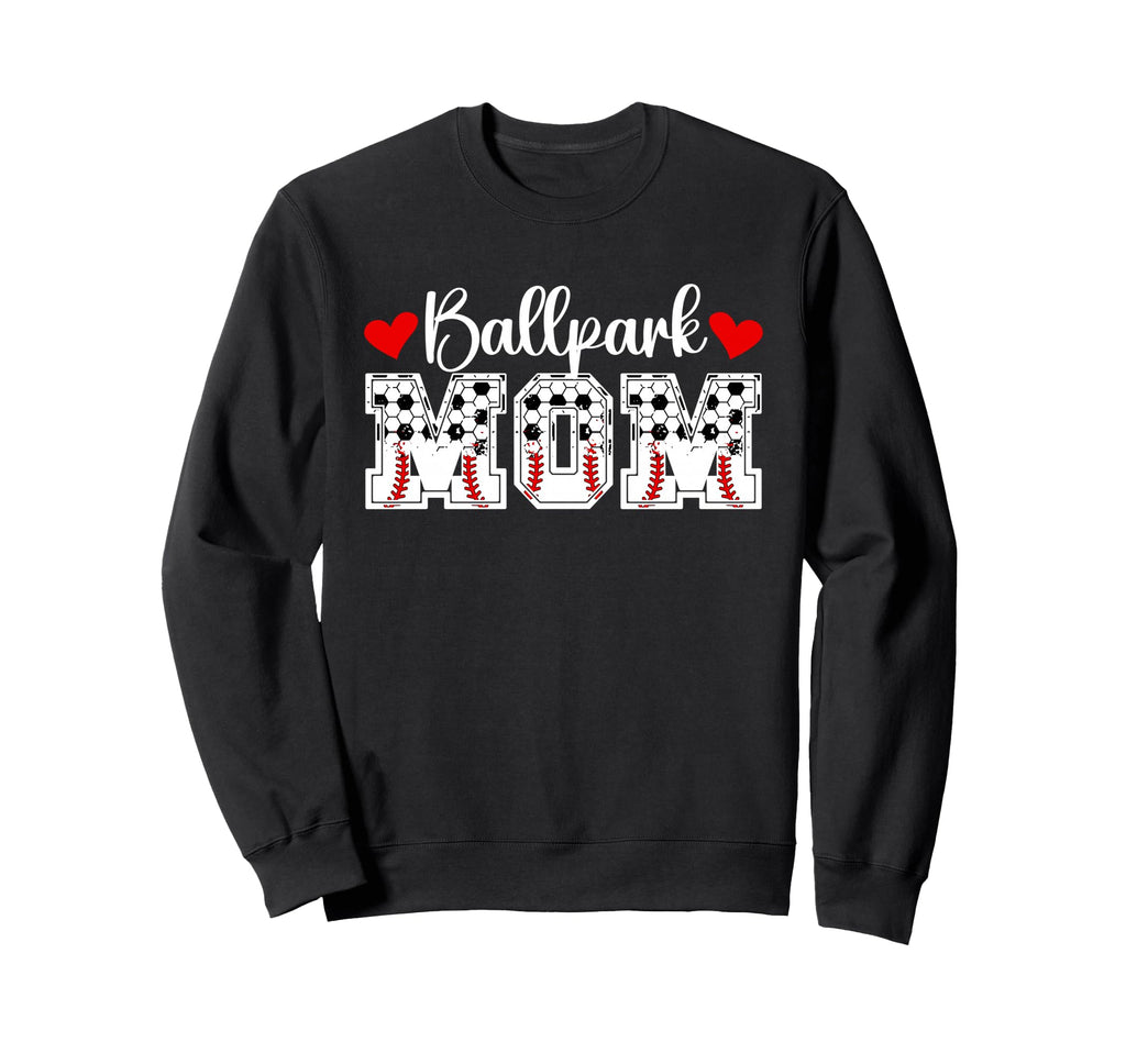 Ballpark Mom Baseball Soccer Mom Sweatshirt - Casual Everyday Wear Unisex