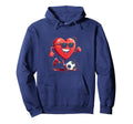 Heart Soccer Hoodie - Aesthetic Graphic Unisex