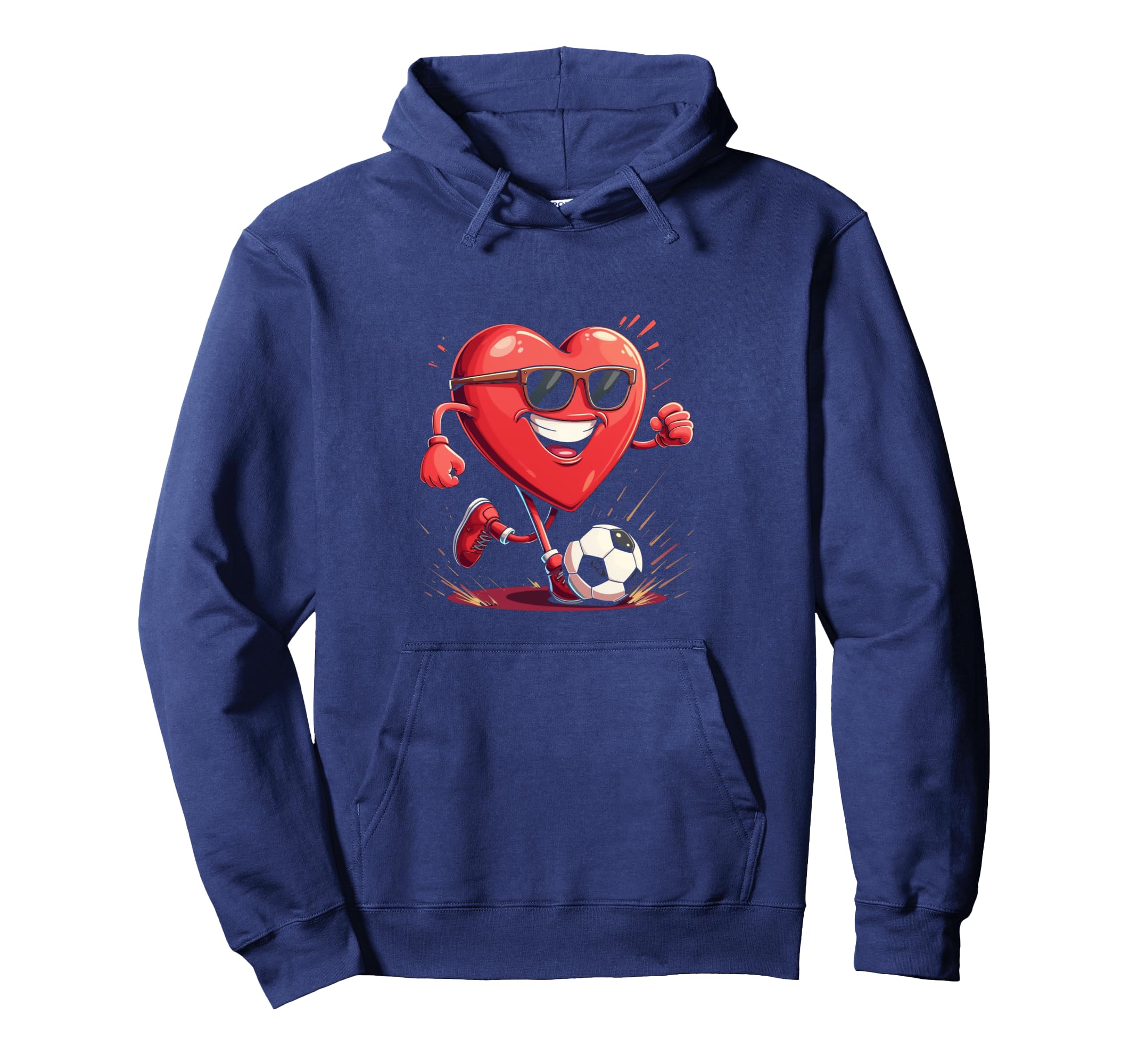 Heart Soccer Hoodie - Aesthetic Graphic Unisex
