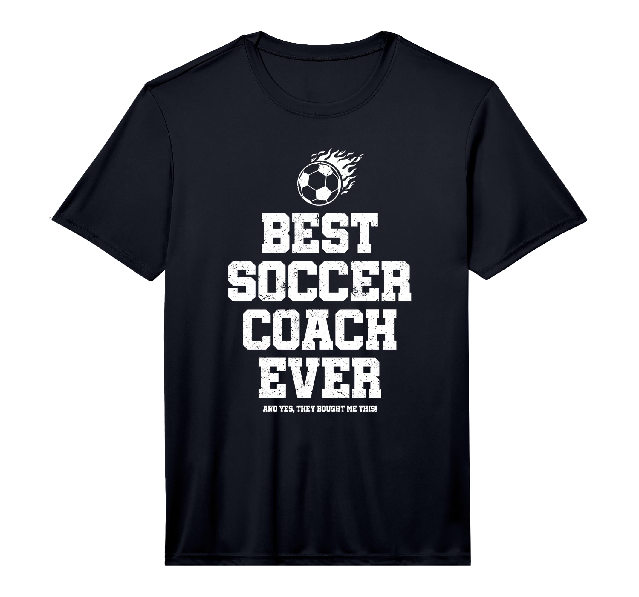 Mens Best Soccer Coach Ever Performance T-Shirt - Unique Graphic Men Women
