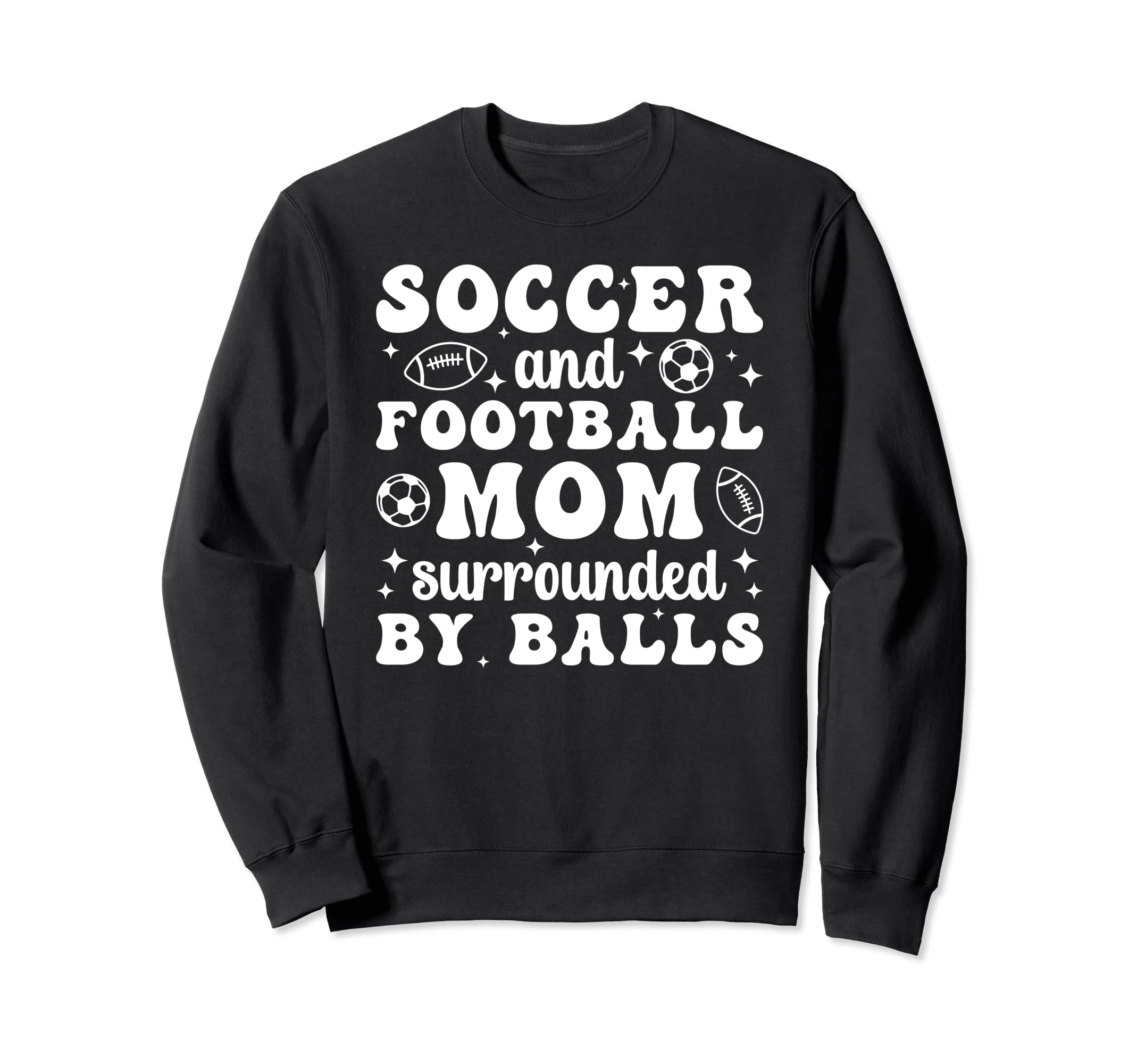 Soccer And Football Mom Funny Sweatshirt - Minimalist Print for Adults