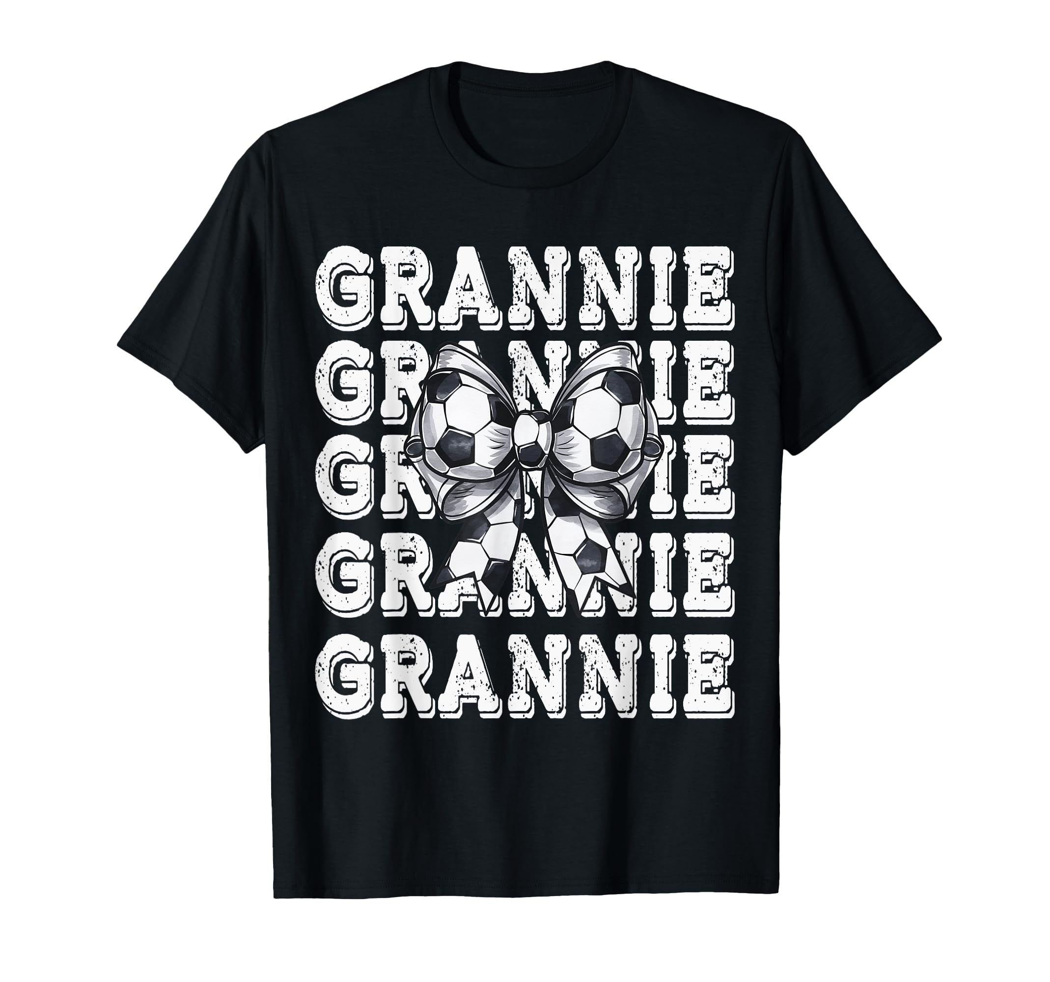 Coquette Soccer Grannie Matching Family Bow T-Shirt - Graphic Print Unisex