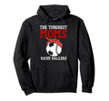 Toughest Moms Raise Ballers Baseball Hoodie - Custom Art Print Men Women