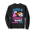 Gender Reveal Goals Or Bows Aunt Sweatshirt - Unique Graphic for Adults