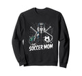 Soccer Mom Skeletton Halloween Sweatshirt - Unique Graphic Men Women