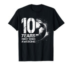 10Th Birthday Soccer Player Football 10 T-Shirt - Graphic Print Men Women