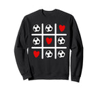 Valentine Soccer Love Heart Player Sweatshirt - Custom Art Print Men Women