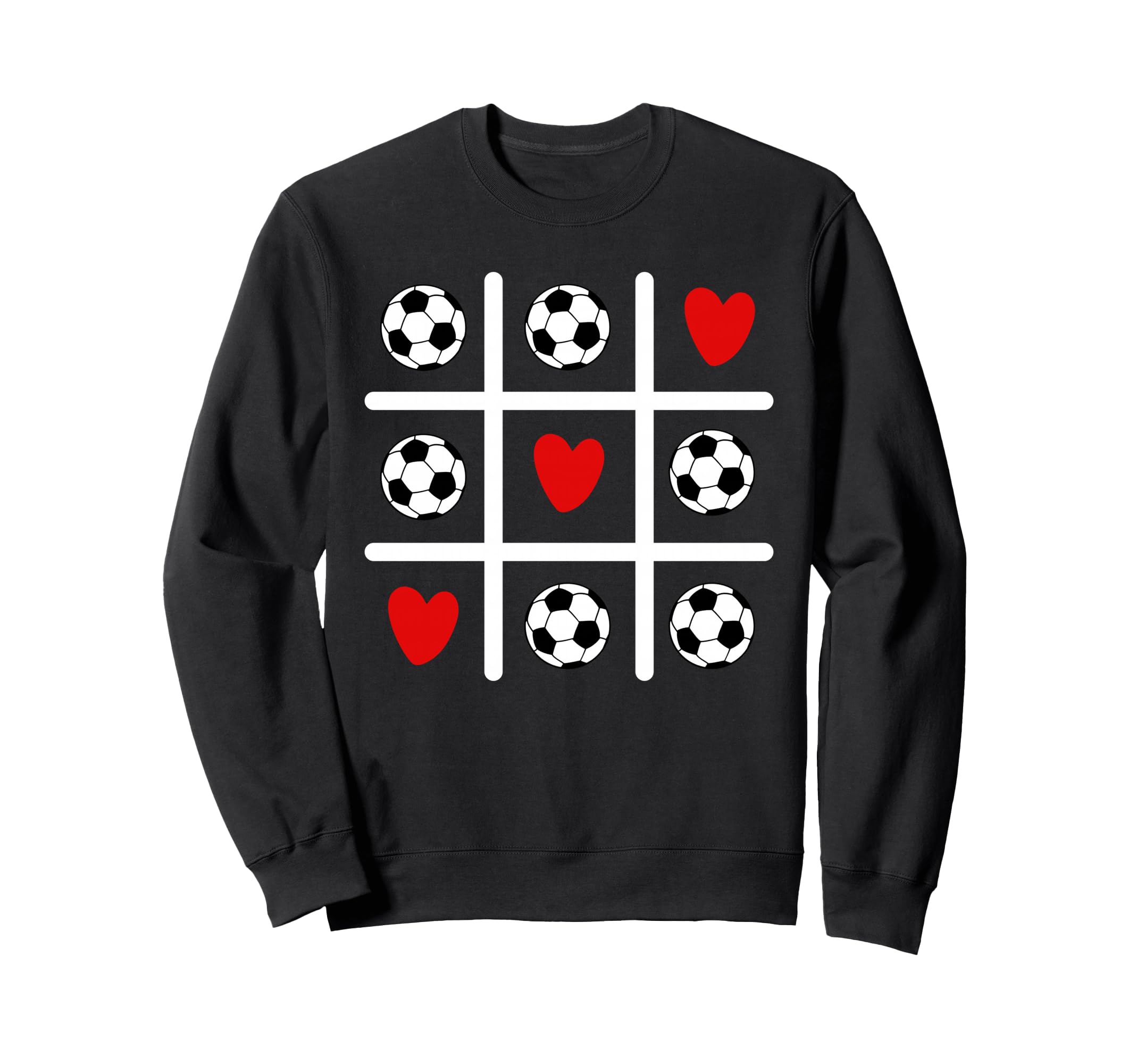 Valentine Soccer Love Heart Player Sweatshirt - Custom Art Print Men Women