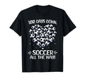 100 Days School Soccer Heart Love T-Shirt - Streetwear Style for Adults