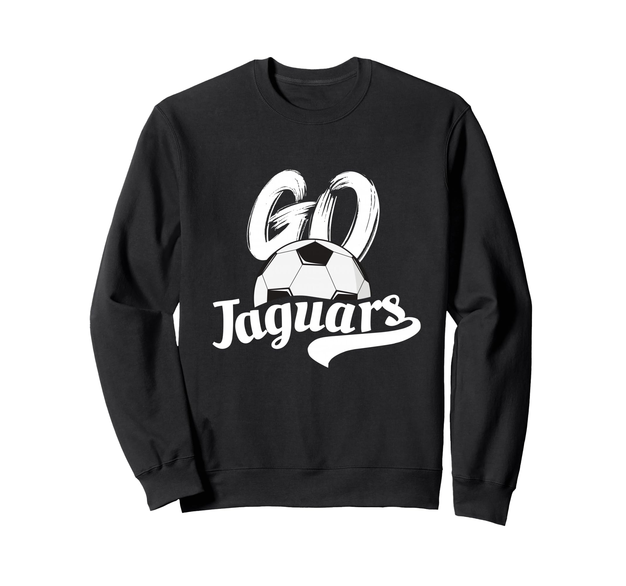 Go Jaguars Soccer Ball Team Sweatshirt - Casual Everyday Wear for Adults