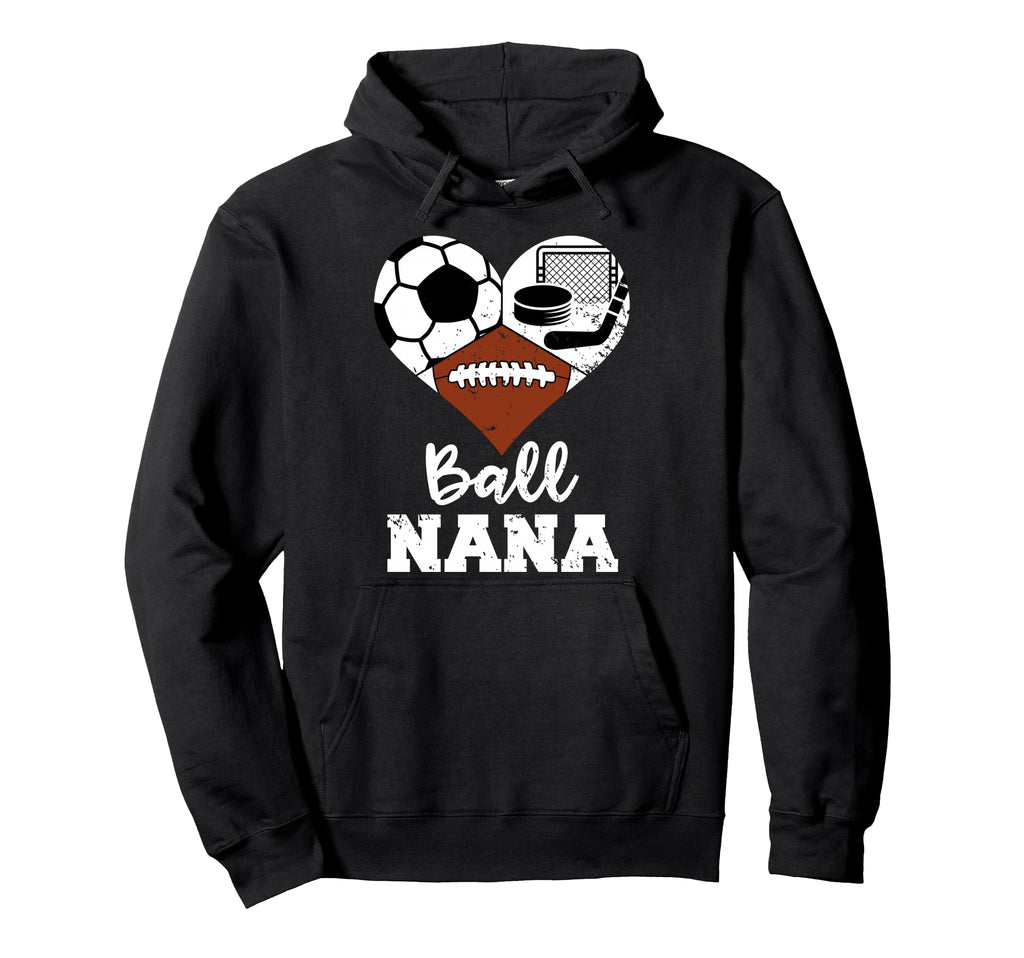 Ball Nana Heart Funny Soccer Football Hoodie - Custom Art Print for Adults