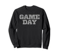 Game Day Soccer Pattern Black Sports Sweatshirt - Trendy Graphic Men Women