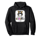 Proud And Loud Soccer Wife Messy Bun Hoodie - Trendy Graphic Men Women