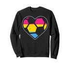 Soccer Heart Sports Lgbtq Pride Sweatshirt - Casual Everyday Wear Unisex