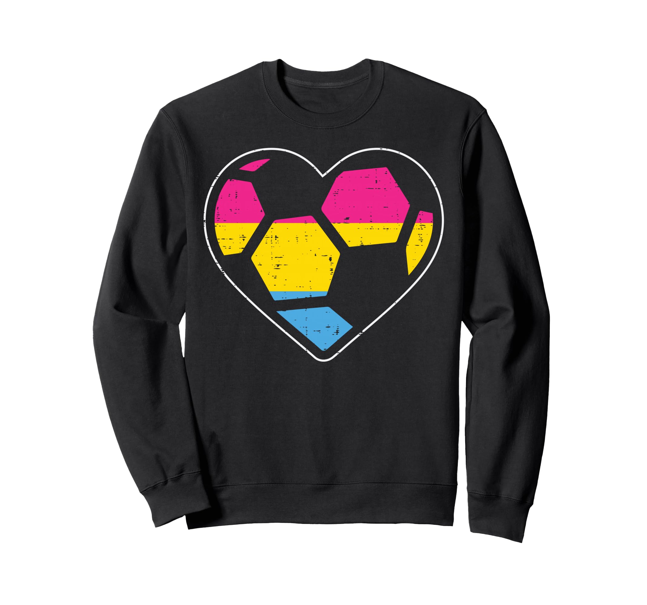 Soccer Heart Sports Lgbtq Pride Sweatshirt - Casual Everyday Wear Unisex