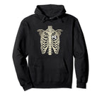 Rib Cage Heart Soccer Halloween Soccer Hoodie - Custom Art Print Unisex