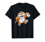 Nice Tiger Loves Soccer Sport And T-Shirt - Casual Everyday Wear Men Women