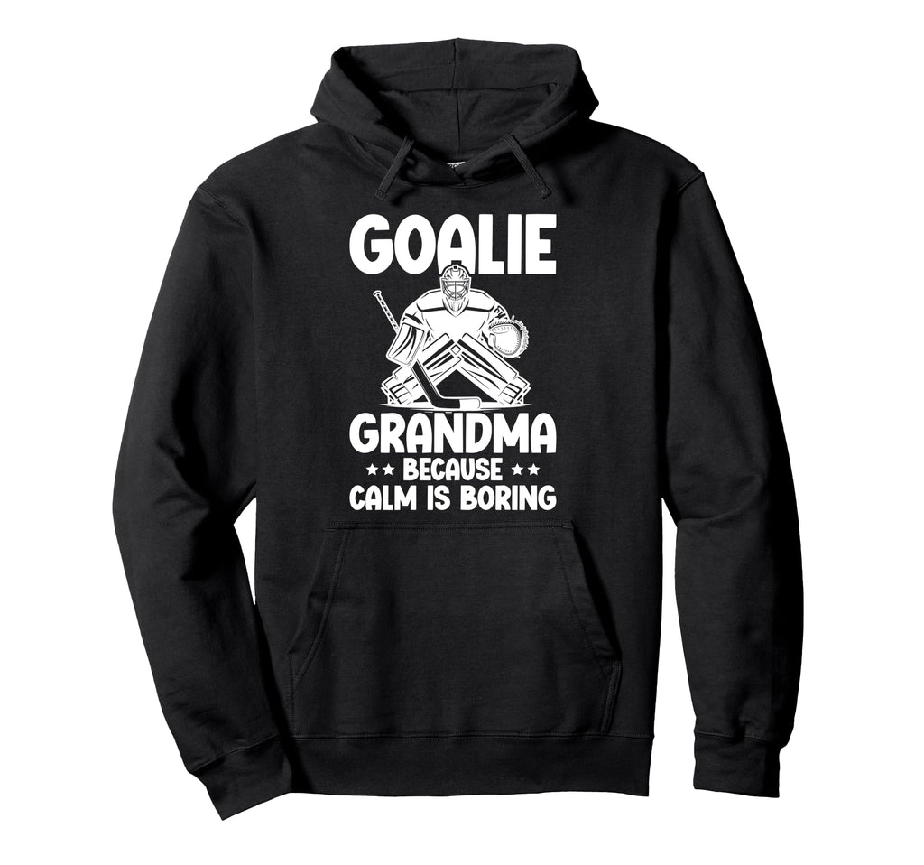 Funny Hockey Goalie Grandma Ice Hockey Hoodie - Novelty Apparel for Adults