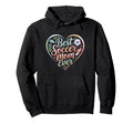 Best Soccer Mom Ever Heart Hoodie - Custom Art Print for Adults