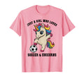 Kawaii Just Who Loves Soccer T-Shirt - Minimalist Print for Adults