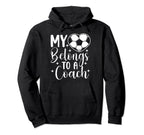 My Heart Belongs To Soccer Coach Wife Hoodie - Trendy Graphic Unisex