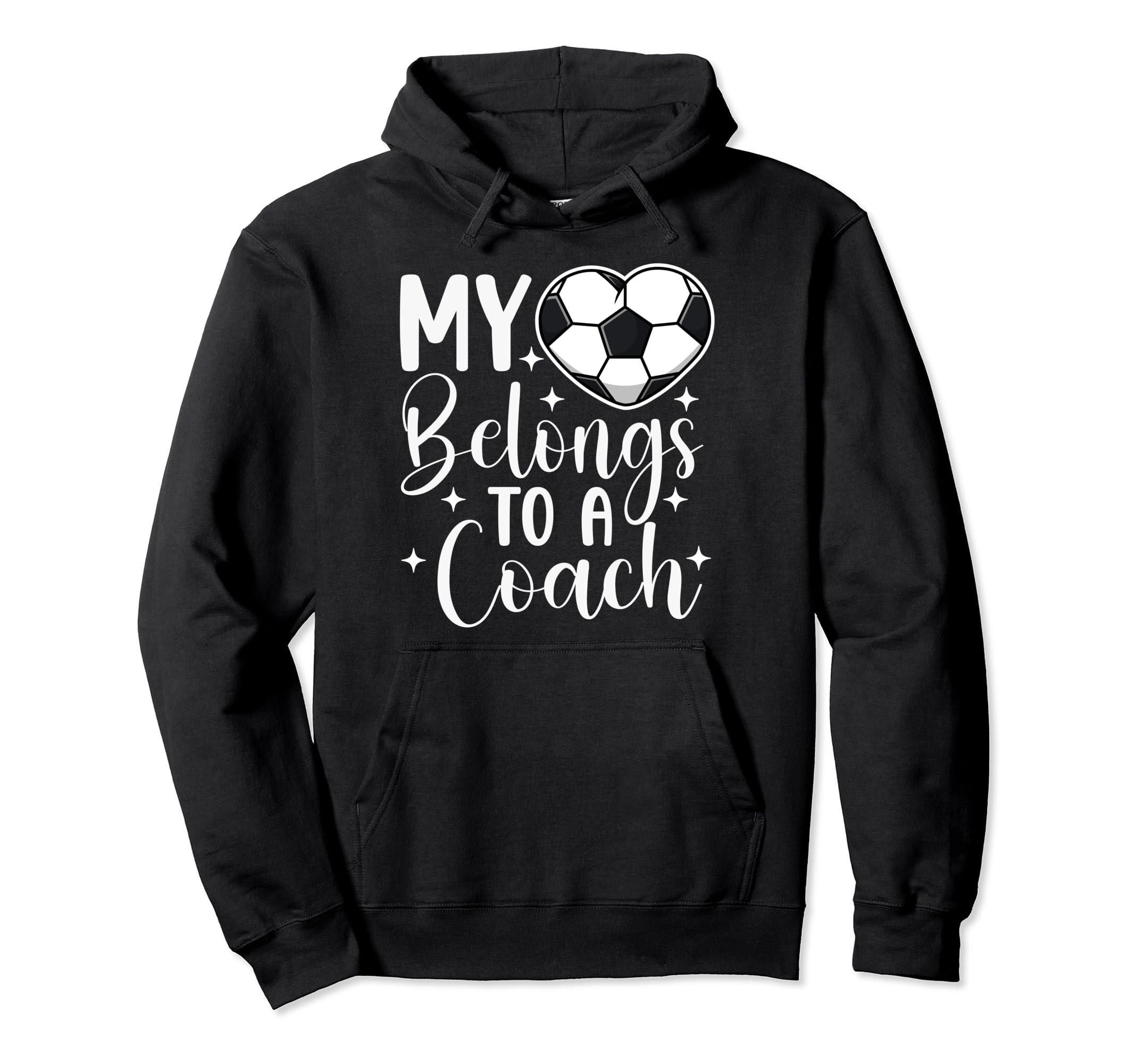 My Heart Belongs To Soccer Coach Wife Hoodie - Trendy Graphic Unisex