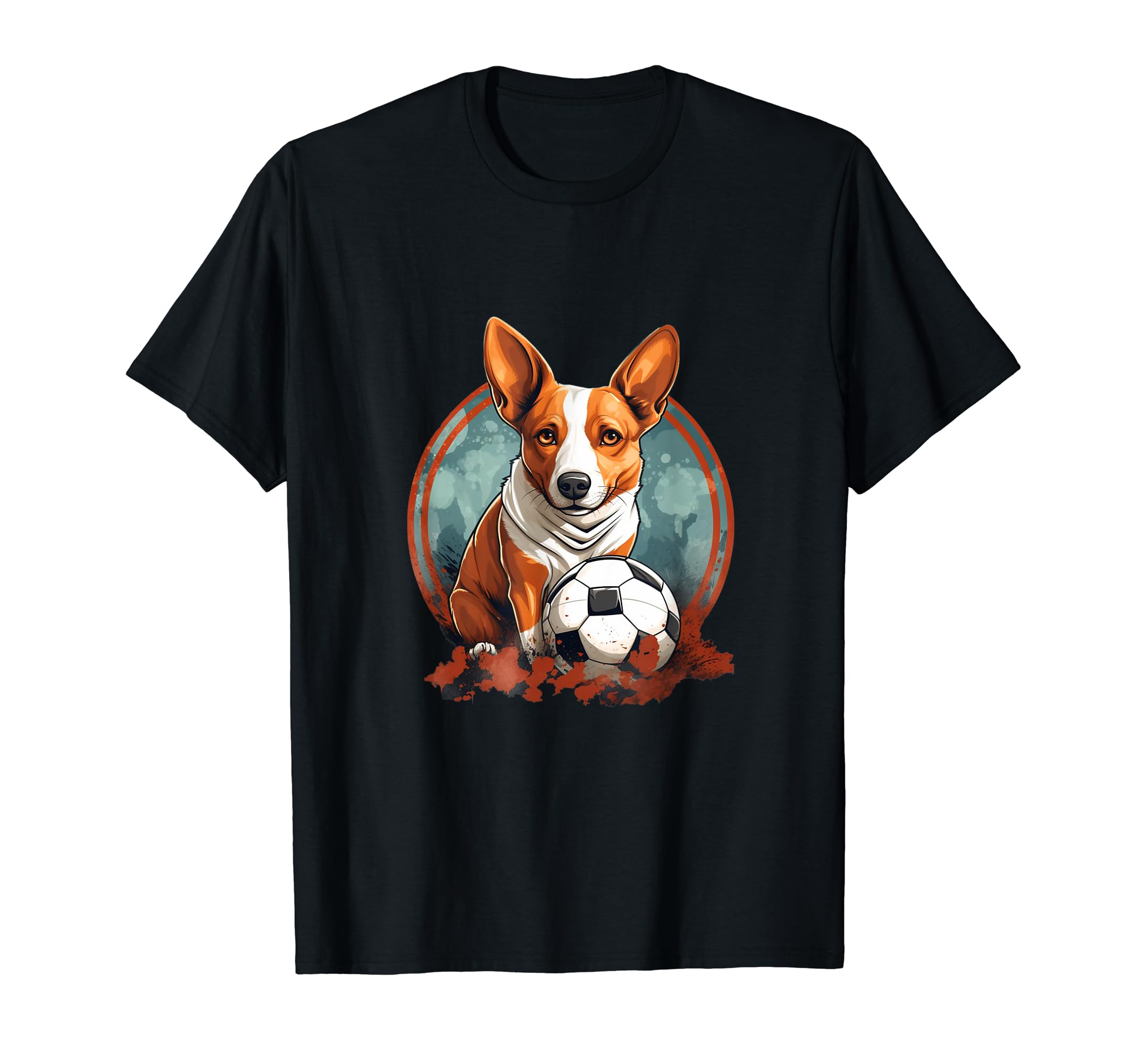 Basenji Soccer Basenji T-Shirt - Graphic Print for Adults