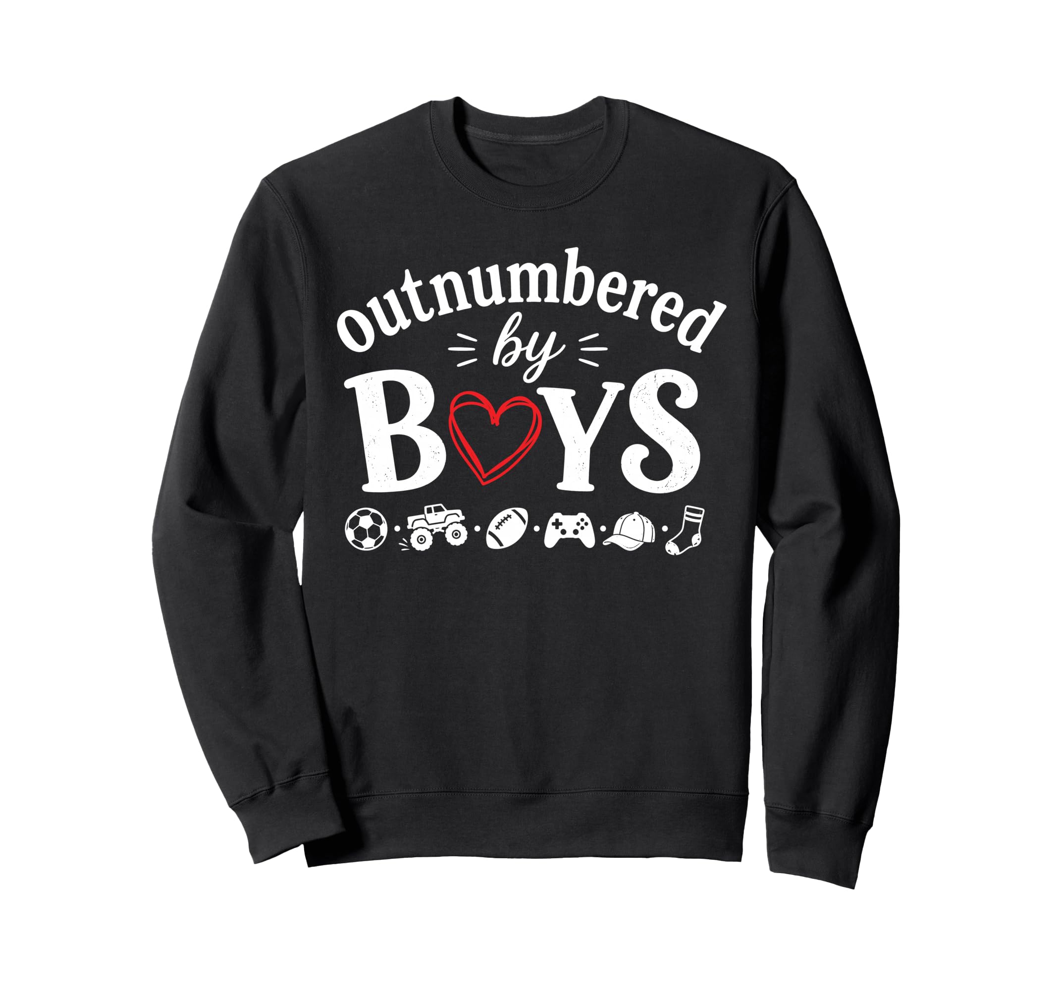 Outnumbered Funny Mom Soccer Sweatshirt - Custom Art Print for Adults