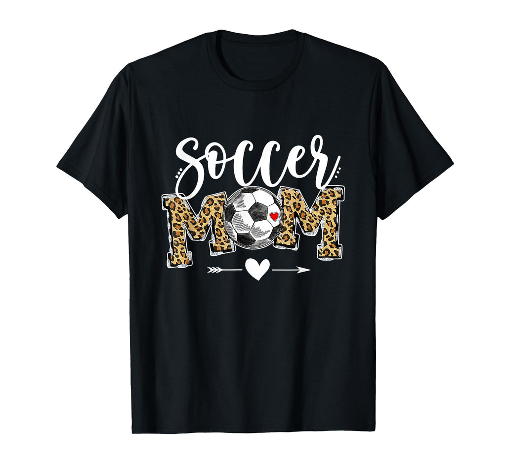 Soccer Mom Leopard Funny Soccer Mom T-Shirt - Custom Art Print Unisex