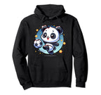 Soccer Player Panda Kicking Soccer Ball Hoodie - Trendy Graphic Men Women