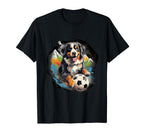 Bernese Mountain Dog Soccer Bernese T-Shirt - Novelty Apparel for Adults