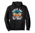Ice Hockey Goalie Dad Broke Dad Hockey Hoodie - Graphic Print for Adults