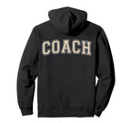 Coach Sports Trainer Antique White Hoodie - Trendy Graphic for Adults