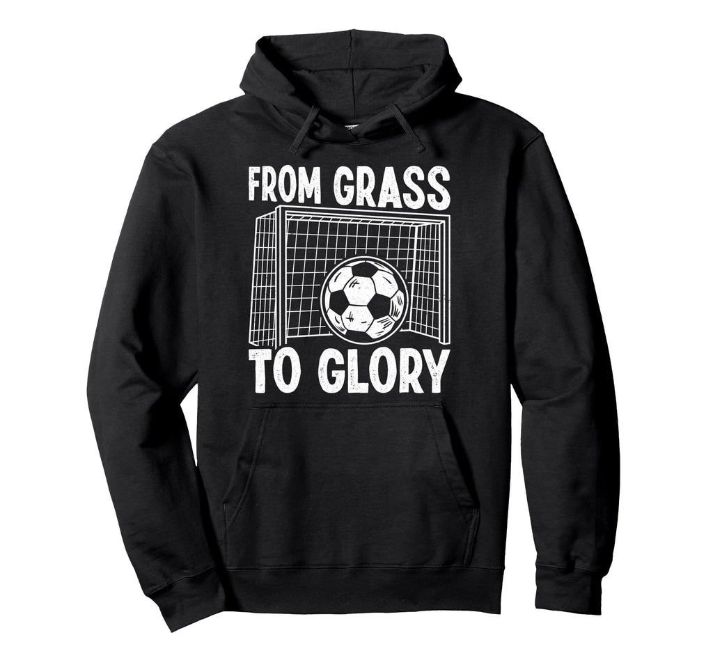 Soccer From Grass To Glory Goal Net Hoodie - Custom Art Print for Adults