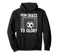 Soccer From Grass To Glory Goal Net Hoodie - Custom Art Print for Adults