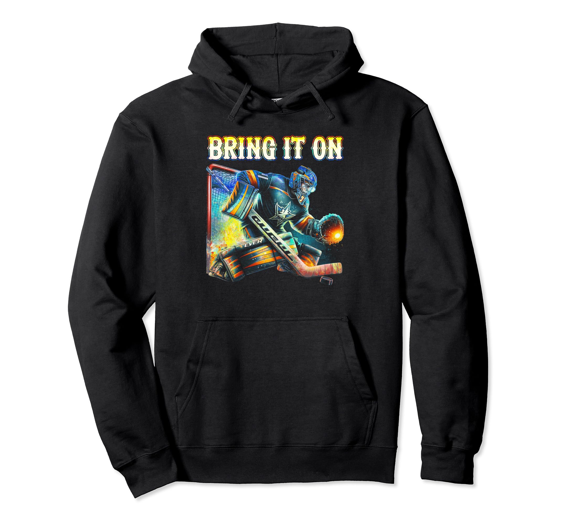 Ice Hockey Player Goalkeeper Ice Hoodie - Fun Novelty Design Men Women
