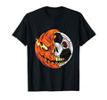 Soccer Ball Pumpkin Skull Halloween T-Shirt - Custom Art Print for Adults