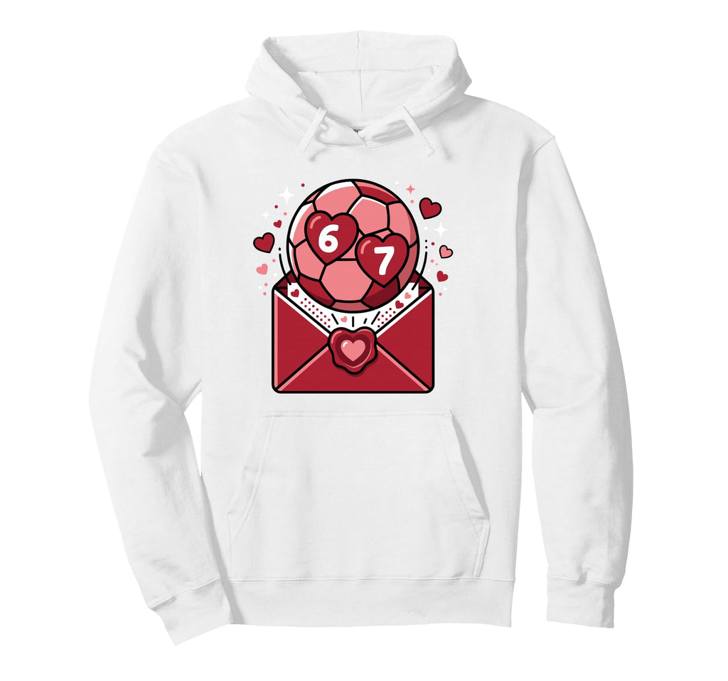 Valentine Soccer Game Love Football Card Hoodie - Novelty Apparel Unisex