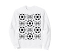 Groovy Soccer Coquette Bow Soccer Sweatshirt - Minimalist Print for Adults