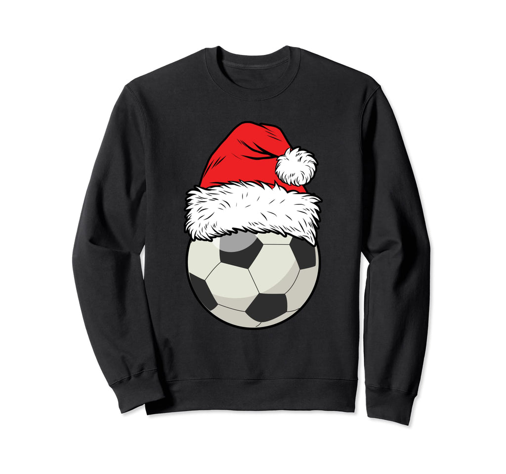 Soccer Football Santa Hat Matching Sweatshirt - Trendy Graphic Unisex
