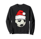 Soccer Football Santa Hat Matching Sweatshirt - Trendy Graphic Unisex