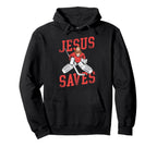 Ice Hockey Goalie Goalkeeper Jesus Hoodie - Fun Novelty Design Men Women