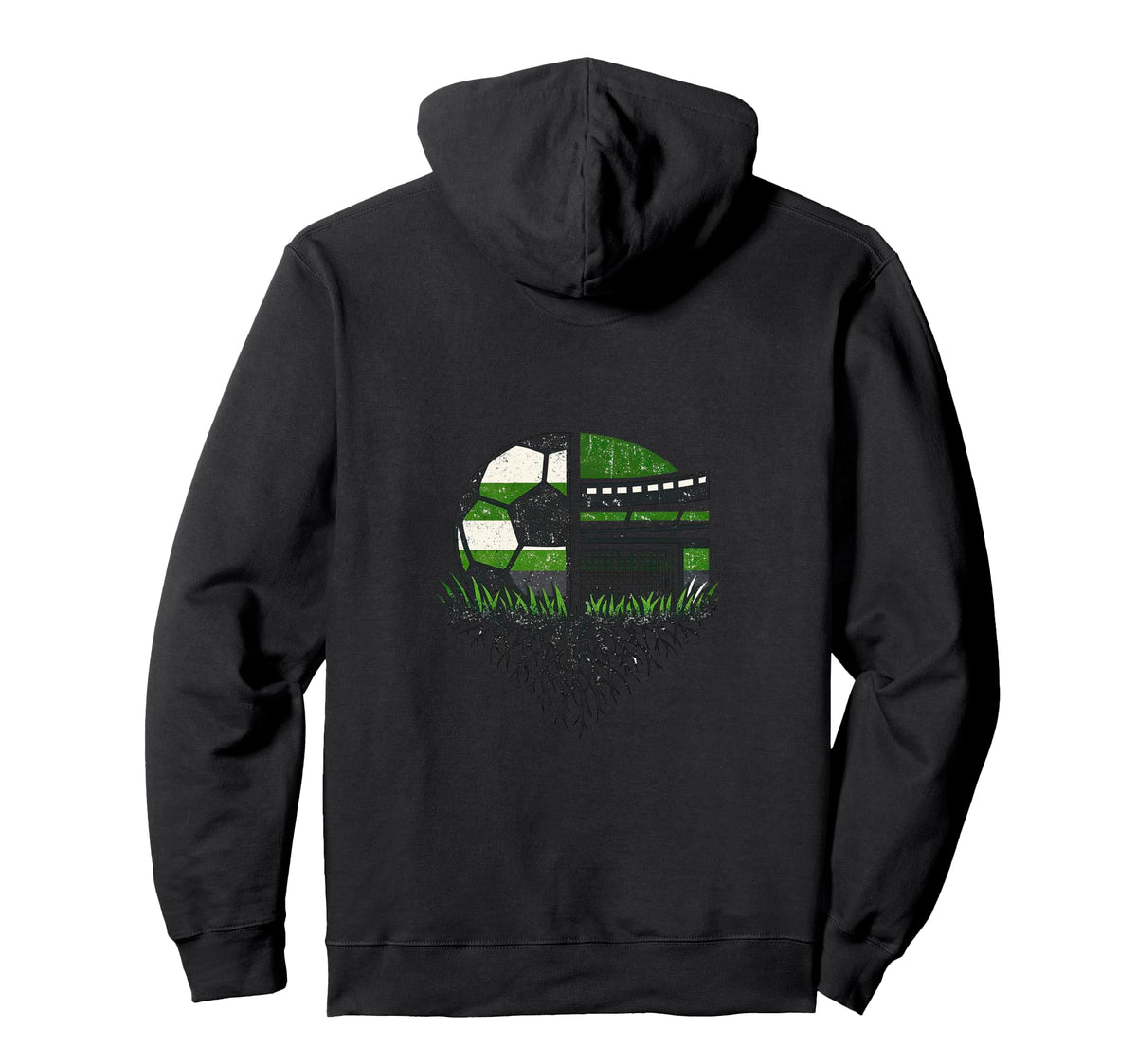 Soccer Ball Stadium Nature Hoodie - Casual Everyday Wear for Adults