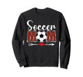 Soccer Mom Leopard Funny Sports Sweatshirt - Minimalist Print Unisex