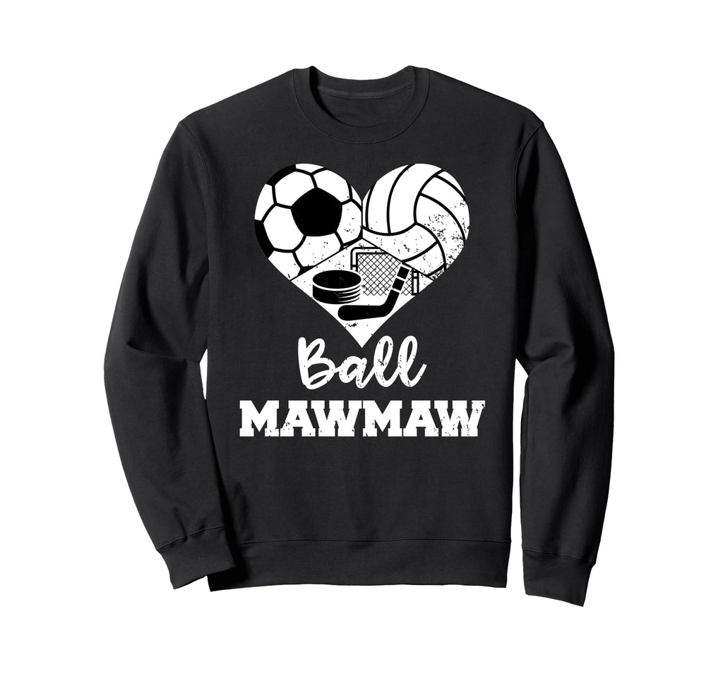 Ball Mawmaw Funny Soccer Volleyball Sweatshirt - Minimalist Print Unisex